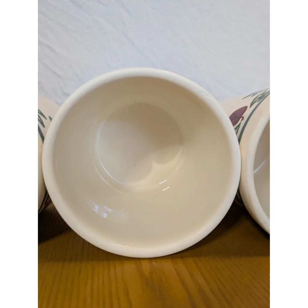 Vintage Crock Shop Santa Ana Ceramic Canister Set 3 Apple Ivy Farmhouse Cream